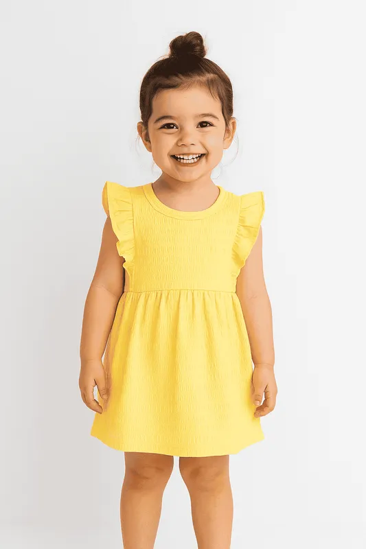 YELLOW RUFFLED FROCK